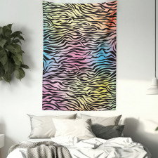 Colorful Wildlife Zebra Tapestry