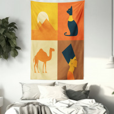 Camel Pyramids Tapestry