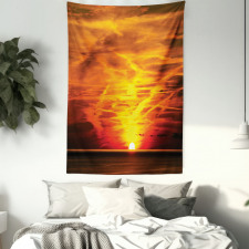 Sunset over Horizon Sea Tapestry