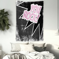 Halftone Style Text Bubble Tapestry