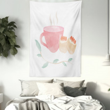 Watercolor Scones Cup Tapestry