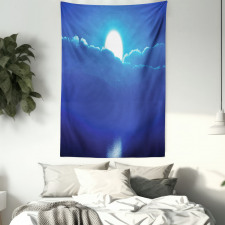 Moonlit Sky and Clouds Tapestry