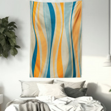 Retro Vibrant Stripes Tapestry