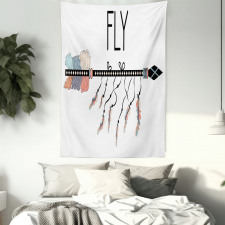 Native Arrow and Feather Fly Tapestry