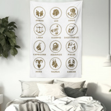 Classic Zodiac Chart Tapestry