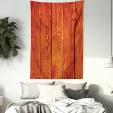 Wood Timber Floor Orange Tapestry