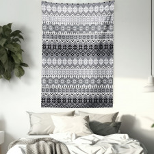 Nordic Snowflake Pattern Tapestry