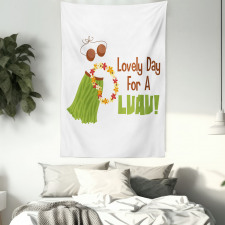 Day for a Luau Wording Ethnic Tapestry