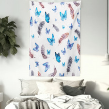 Feathers and Butterfly Tapestry