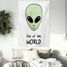 Out of This World UFO Being Tapestry