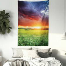Sunset Modern View Tapestry