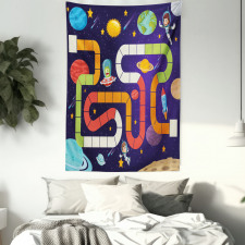 Cartoon Style Children Flying Tapestry