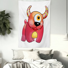 Bizarre Creature with Horns Tapestry