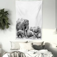 Elephants Tapestry