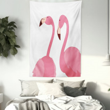 Exotic Pink Birds Animals Tapestry