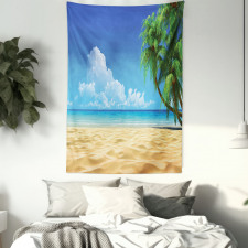 Tropical Leaves Beach Tapestry