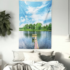 Wooden Dock over Lake Tapestry