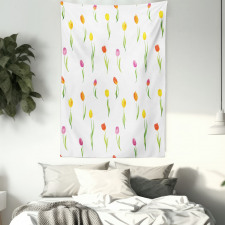 Country Tulips Tapestry