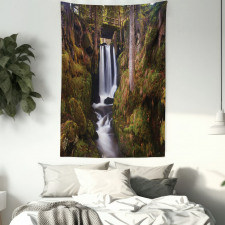 Wooden Bridge Forest Tapestry