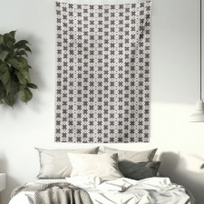 Checkered Striped Motif Tapestry