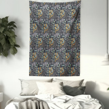 Dots and Flourish Shapes Tapestry