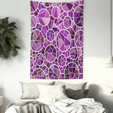 Purple Color Palette Motif Tapestry