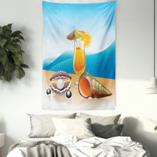 Seascape Summer Beach Tapestry