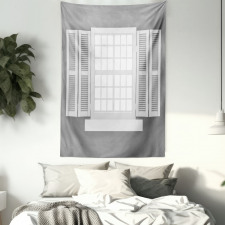 Wooden Window Shutter Tapestry