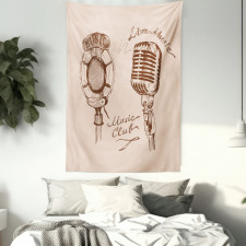 Boho Microphone Retro Tapestry