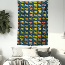 Whimsical Woodland Animals Tapestry