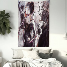 Jazz Musician Saxophone Tapestry