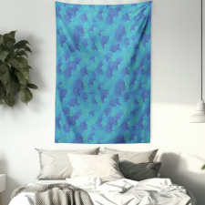 Doodle Ocean Sky Clouds Tapestry