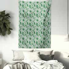 Scattered Palm Leaves Design Tapestry