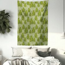 Forest Scene of Trees Art Tapestry