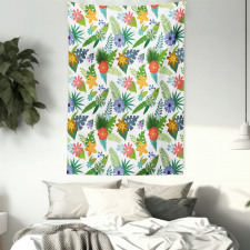 Layout of Colorful Flowers Tapestry