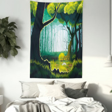 Forest View Outdoor Scene Tapestry