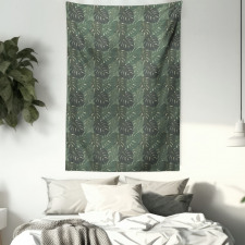 Exotic Art Monstera Leaves Tapestry