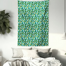 Modern Colored Cubes Tapestry