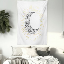 Crescent with Roses Art Tapestry