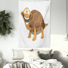 Single Happy Turtle Design Tapestry