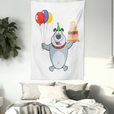 Bulldog Balloons and Cake Tapestry