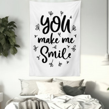 Hand Drawn You Make Me Smile Tapestry