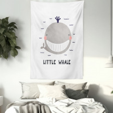 Big Mouth Little Whale Design Tapestry