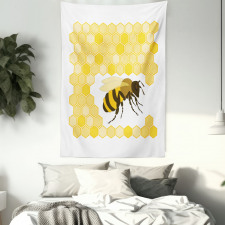 Single Bugnd Hexagons Tapestry