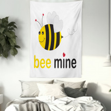 Bee Mine Romantic Cartoon Tapestry