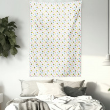 Spring Time Flowers Scene Tapestry