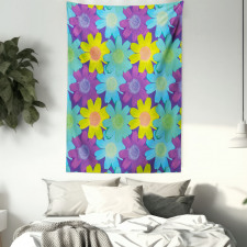 Watercolor Style 90s Pattern Tapestry