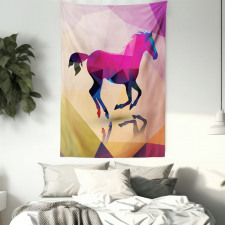 Geometric Horse Animal Tapestry