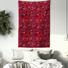 Rhythmic Drop Shaped Motifs Tapestry