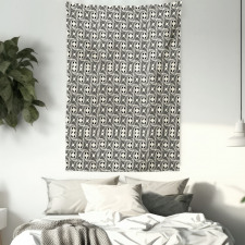 Swirls Flowers Pattern Tapestry